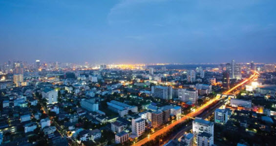 View of Bangkok City at Night