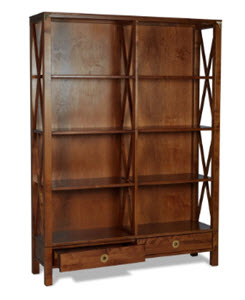 Balmoral chestnut double bookcase from Laura Ashley 