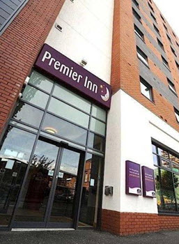 Outside of Belfast Premier Inn Cathetral Quarter 