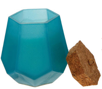 Blue Morning Dew Prism Candle from TK Maxx 