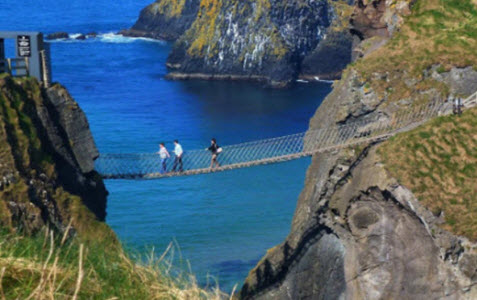 Carrick-a-Rede Rope Bridge in Ireland