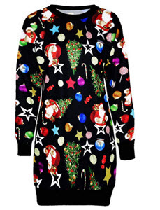 Christmas Long Sleeve Jumper Dress
