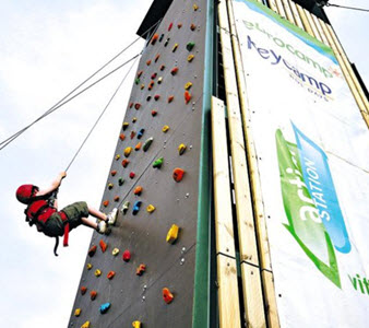 Climbing Wall at La Croix Du Vieux Pont Holiday Park 