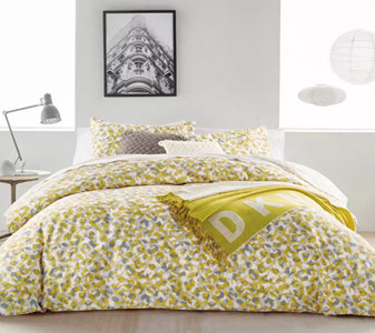 DKNY mustard cotton sateen bedding from Debenhams