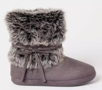 Grey Suedette Slipper Boot from Debenhams 