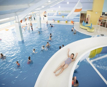 Aerial view of Splash pool at Burnham-on-sea