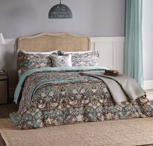 Morris & Co Strawberry Thief bedding from Debenhams 