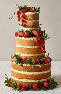 Naked Vanilla Wedding Cake from M&S