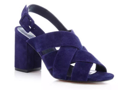 Navy Suede 'Jaxson' Block Heel Sandals - J by Jasper Conran