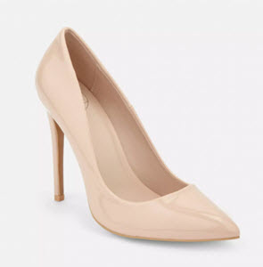 Nude Patent Wide Fit Court Heel from Missguided 