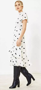 Oasis Leaf Print Midi Dress