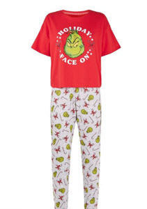Red Grinch Christmas Pyjama Set from New Look 