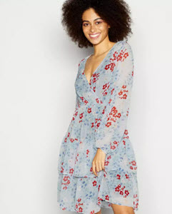 Red Herring blue floral dress from Debenhams