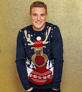 Fluffy Reindeer Christmas Crew Neck Jumper