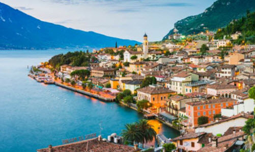 View of the Coast of Lake Garda 